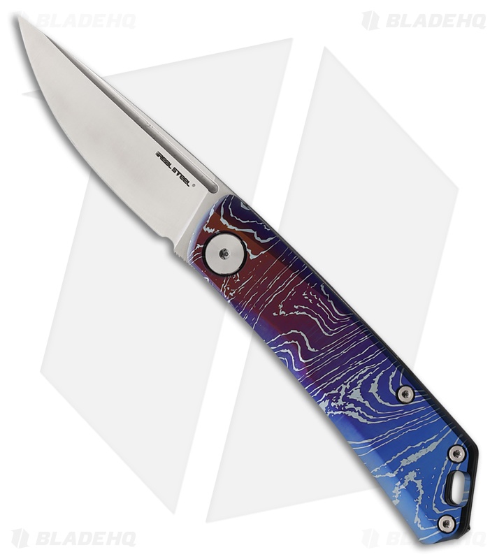 Real Steel Luna TC Knife Waves Titanium Satin N690