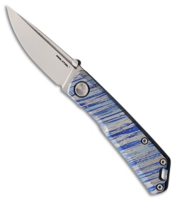 Real Steel Luna Boost TC Knife Blue Swirl Titanium Satin N690