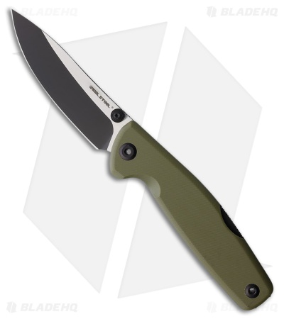Real Steel Yak Lockback Knife Green G-10 Two-Tone