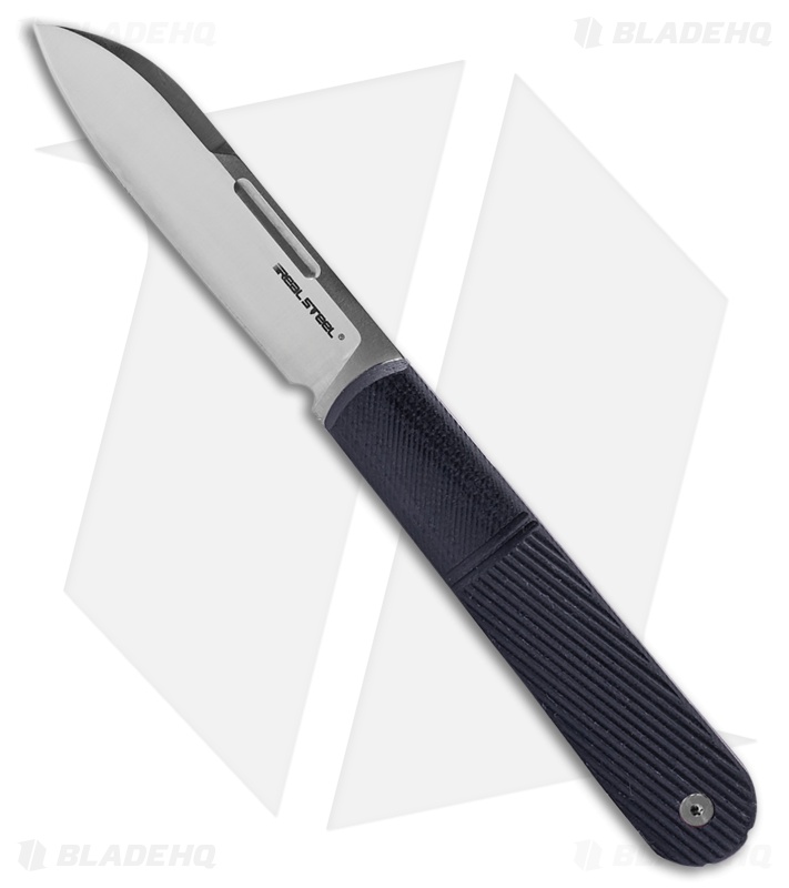 Real Steel Barlow RB5 Slip Joint Knife Black G-10 (2.75" Satin) RS8021B