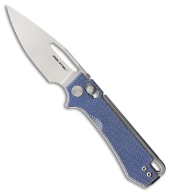 Real Steel Vis Crossbar Lock Knife Denim Micarta (2.7" Satin)