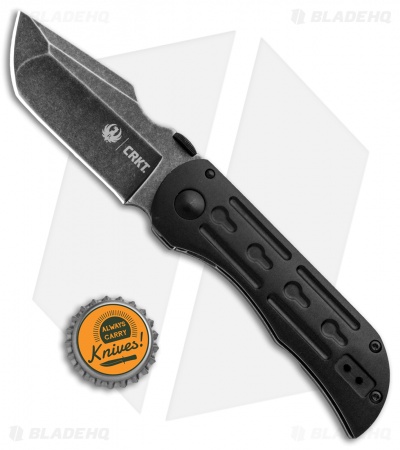 CRKT Ruger Incendiary Tanto Frame Lock Knife (3" Black Stonewash) 