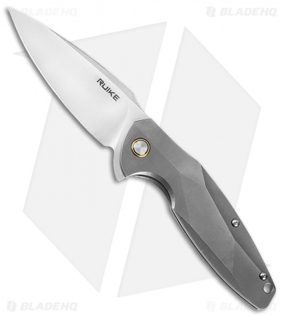 Ruike M105-TZ Frame Lock Knife Titanium Bead Blast