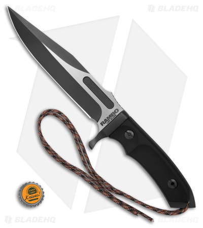 Rambo: Last Blood Bowie Knife Authentic Replica w/ Cord (8" Two-Tone)