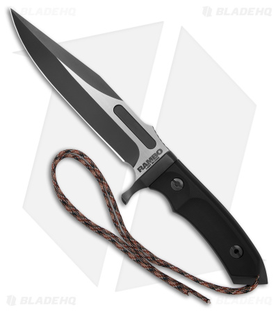 Rambo: Last Blood Bowie Knife Authentic Replica w/ Cord (8" Two-Tone)