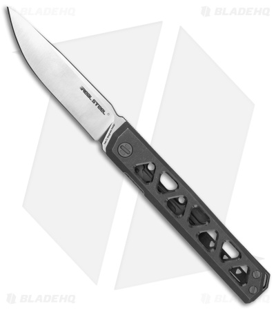 Real Steel Burns Frame Lock Knife Titanium (3.5" Satin VG10)