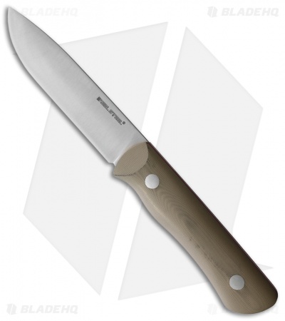 Real Steel Bushcraft III Fixed Blade Knife Coyote Tan G-10 (4" Convex) 