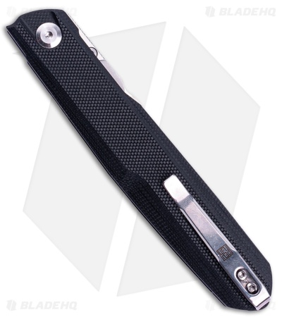 Real Steel G5 Metamorph Button Lock Knife Black G-10 (3.62" Satin)
