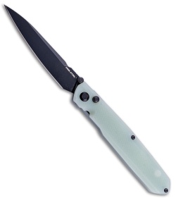 Real Steel G5 Metamorph Button Lock Knife Natural G-10 (3.62" Black)