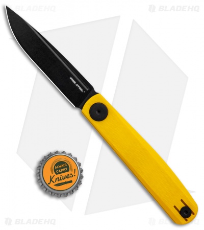Real Steel Hel Gslip Slip Joint Knife Yellow G-10 (3.5" Satin) 7843