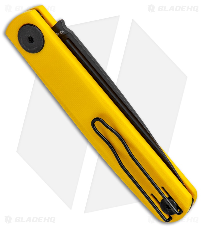 Real Steel Hel Gslip Slip Joint Knife Yellow G-10 (3.5" Satin) 7843