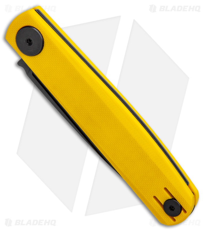 Real Steel Hel Gslip Slip Joint Knife Yellow G-10 (3.5" Satin) 7843