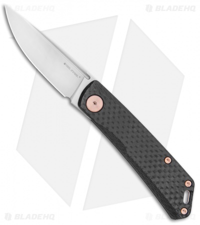 Real Steel LUNA Premium  Slip Joint Knife  Carbon Fiber  (2.75" Satin S35VN) 