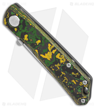 Real Steel Luna Boost Frame Lock Knife Toxic Fat Carbon (2.75" Stonewash)