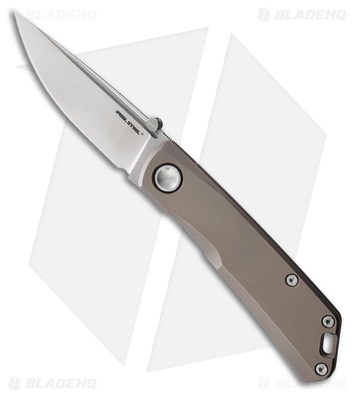 Real Steel Luna Boost Frame Lock Knife Gray Titanium Satin