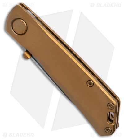Real Steel Luna Eco Frame Lock Knife Gold Stainless Steel (2.8" Satin)