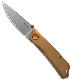 Real Steel Luna Eco Frame Lock Knife Gold Stainless Steel (2.8" Satin)