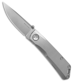 Real Steel Luna ECO Folding Knife Bronze Stainless Steel Handle K110 Plain  Edge Bead Blast Finish RS7084