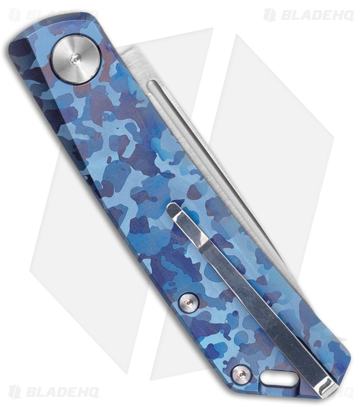 Real Steel Luna TC Knife Blue Camo Titanium (2.8" Satin N690)