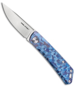 Real Steel Luna TC Knife Blue Camo Titanium (2.8" Satin N690)