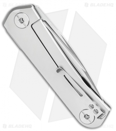 Real Steel Phasma Frame Lock Knife Stainless Steel Groove (3.25" Satin D2)