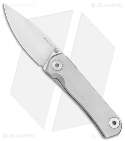 Real Steel Phasma Frame Lock Knife Stainless Steel Thumb Stud (3.25" Satin D2)