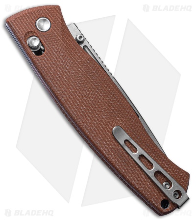 Real Steel Pathfinder Crossbar Lock Knife Brown Micarta (3.83" Satin)