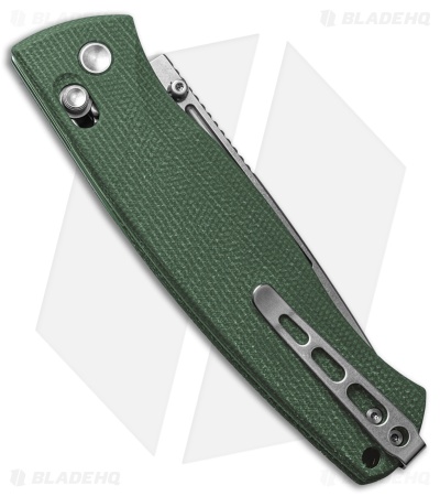 Real Steel Pathfinder Folder Knife Green Micarta (Satin)