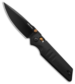 Real Steel Huginn Black G-10 Satin Drop Point Knife Blade HQ