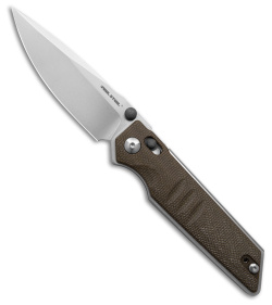 Real Steel Sacra Slide Lock Knife Green Micarta (3.2" Stonewash)