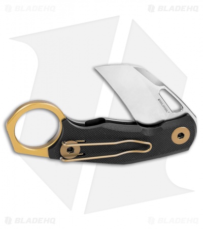 Real Steel Knives Shade Hawkbill Karambit Knife Black G-10 (2.2" Satin)