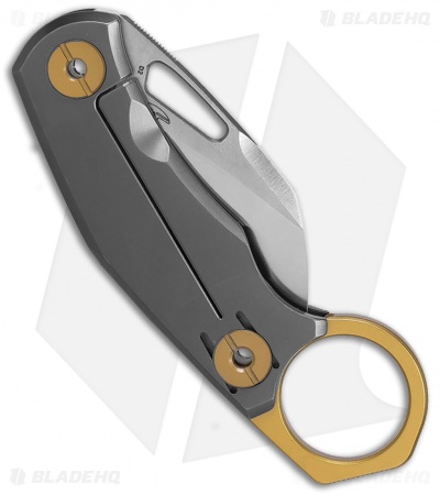 Real Steel Knives Shade Hawkbill Karambit Knife Black G-10 (2.2" Satin)