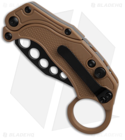 Reate EXO-K Karambit Gravity Knife Tan/Black - Blade HQ