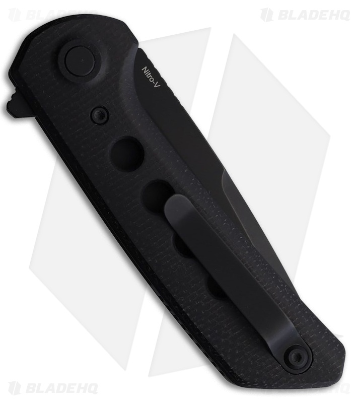 Reate PL-XF Pivot Lock Knife Black Canvas Micarta + Black G-10 Liner (3.4" PVD)