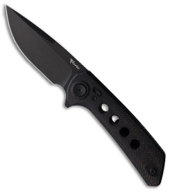 Reate PL-XF Pivot Lock Knife Black Canvas Micarta + Black G-10 Liner (3.4" PVD)