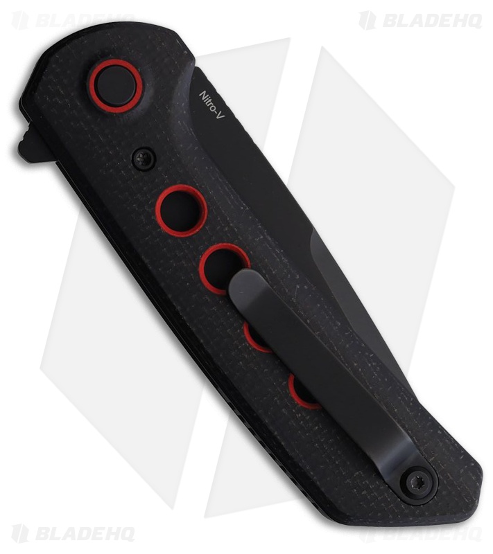 Reate PL-XF Knife Black Canvas Micarta + Red G-10 Liner PVD