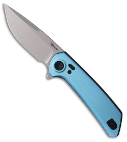 Reate PL-XF Pivot Lock Knife Blue Aluminum (3.4" Stonewash)