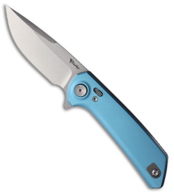 Reate PL-XF Pivot Lock Knife Blue Aluminum (3.4" Satin/Stonewash)