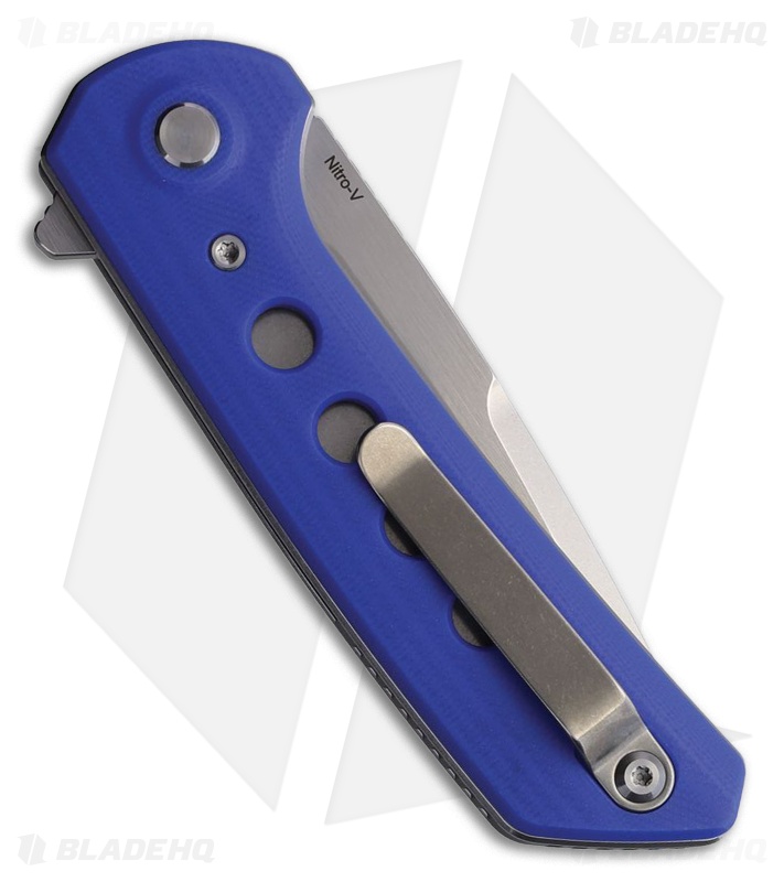 Reate PL-XF Pivot Lock Knife Blue G-10 (3.4" Stonewash Nitro-V)