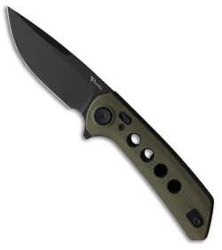 Reate PL-XF Pivot Lock Knife Green Micarta (3.4" Black PVD Nitro-V)