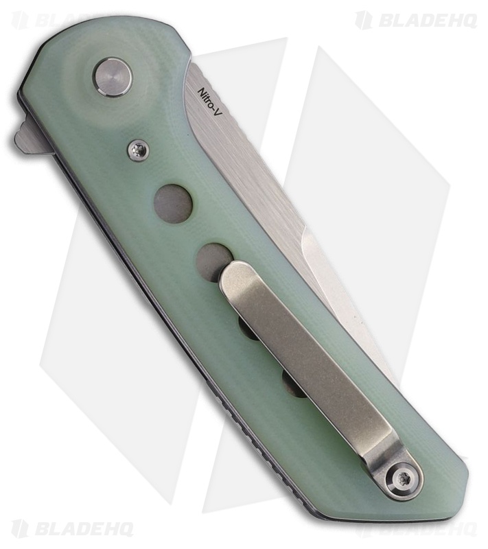 Reate PL-XF Pivot Lock Knife Jade G-10 (3.4" Stonewash Nitro-V)