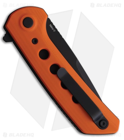 Reate PL-XF Pivot Lock Knife Orange G-10 (3.4" Black PVD Nitro-V)