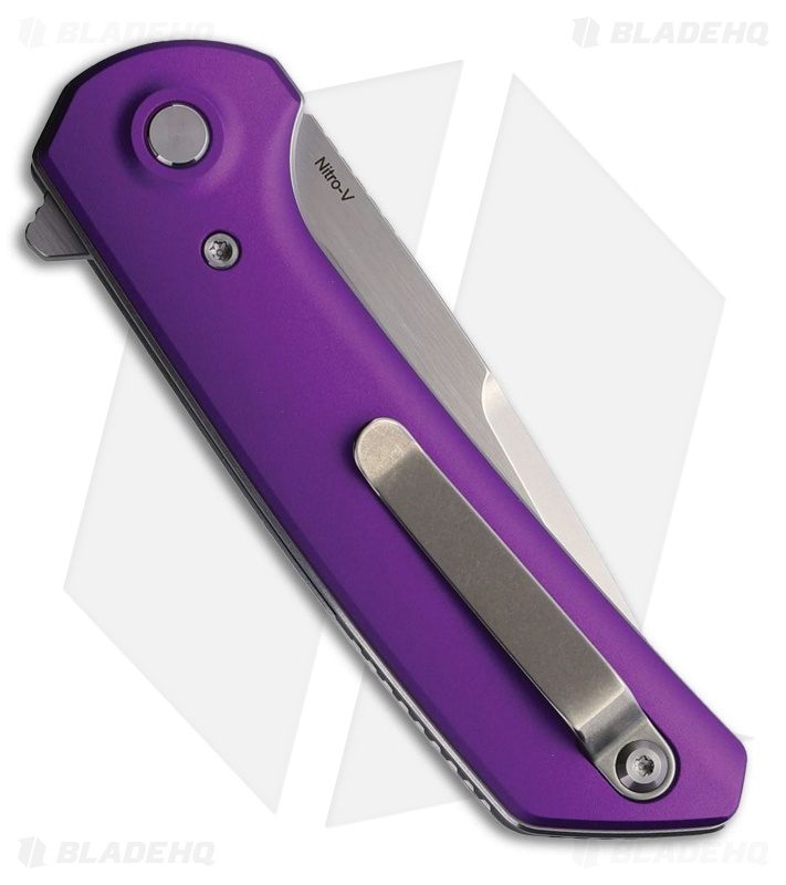 Reate PL-XF Pivot Lock Knife Purple Aluminum (3.4" Satin/Stonewash)