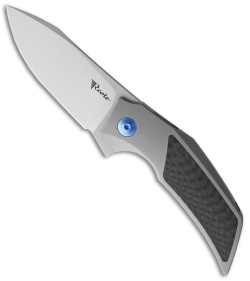 Reate Knives T2500 Frame Lock Knife Titanium/Carbon Fiber (2.5" Satin)