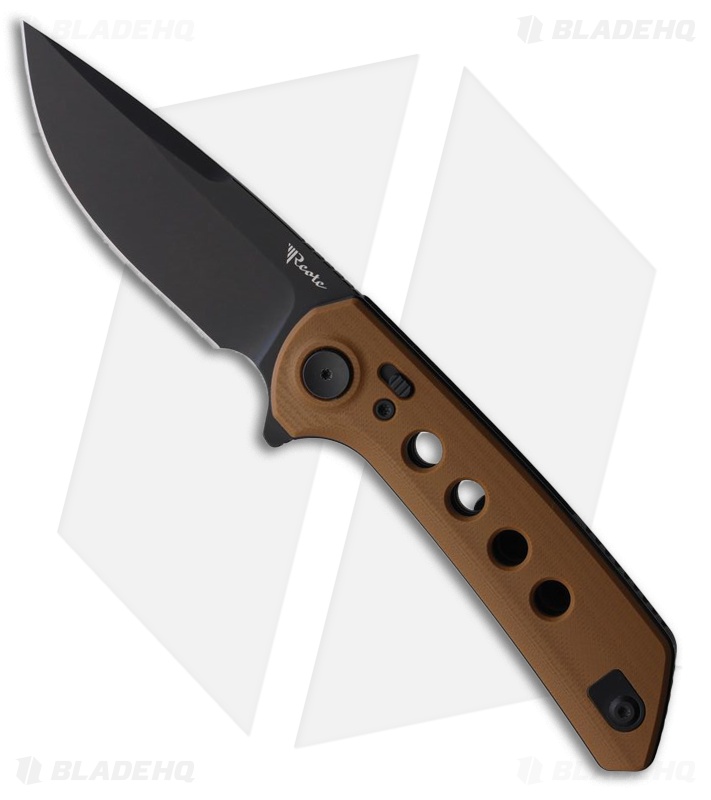 Reate PL-XF Pivot Lock Knife Tan G-10 (3.4" Black PVD Nitro-V)
