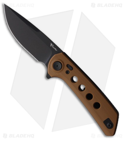 Reate PL-XF Pivot Lock Knife Tan G-10 (3.4" Black PVD Nitro-V)