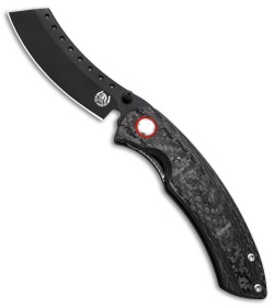 Red Horse Knife Works Hell Razor Liner Lock Knife CF (3.6" PVD Black)