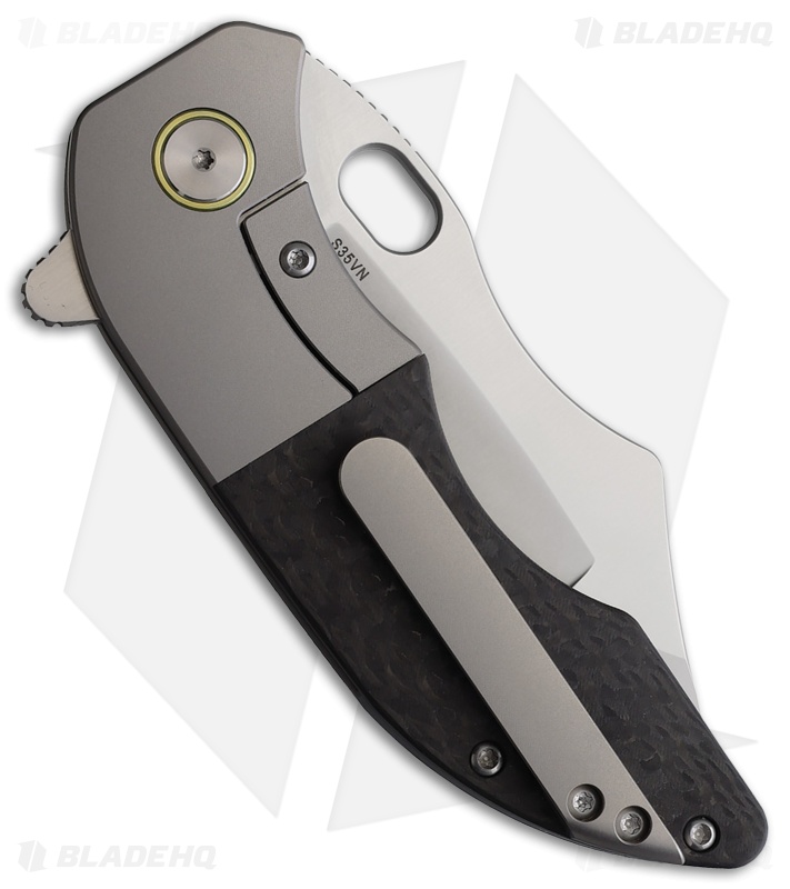 Red Horse Knife Works War Pig Frame Lock Knife Titanium/CF (3" Satin)