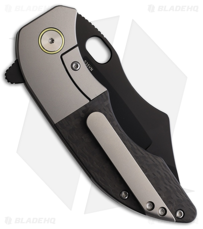 Red Horse Knife Works War Pig Frame Lock Knife Titanium/CF (3" Black)