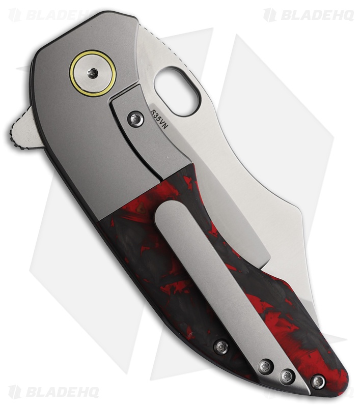 Red Horse Knife Works War Pig Knife Ti/Red/Black CF (Satin)